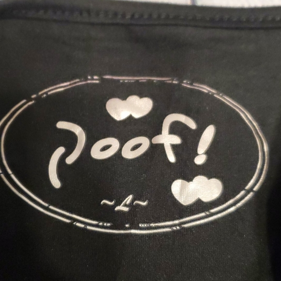 ⚘️2 For $10 Item⚘️ Poof Soft Black Tanktop Junior's Size L - Picture 4 of 7